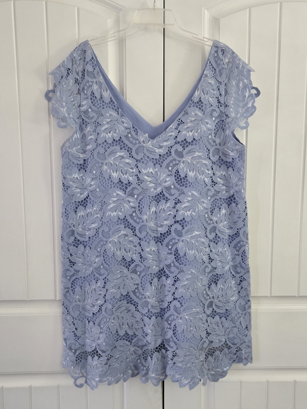 BB Dakota Jacqueline Blue Lace Shift Mini Dress Size 2x
